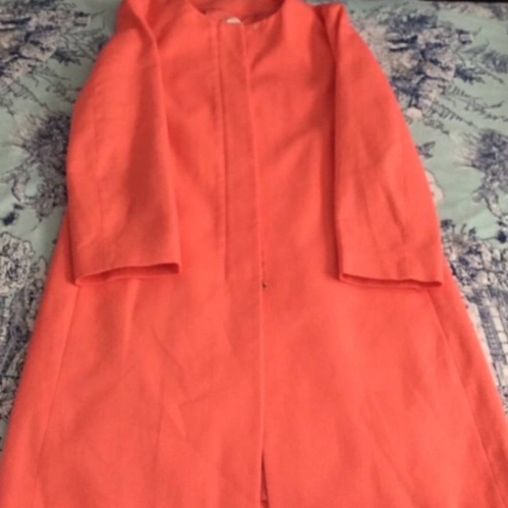 Coral J. Crew Pea Coat